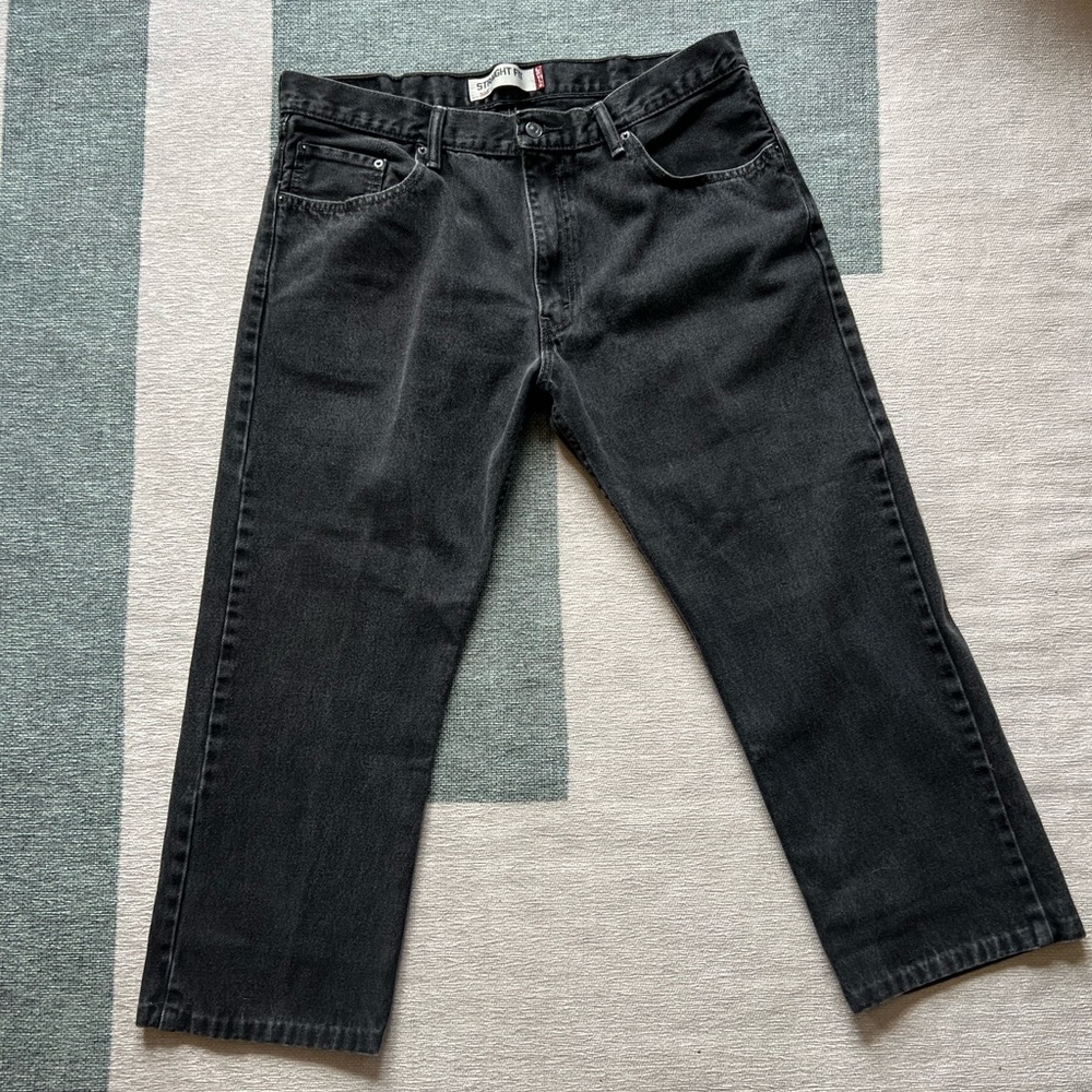 Levi 505 Straight Fit - Washed Black - 38 x 29